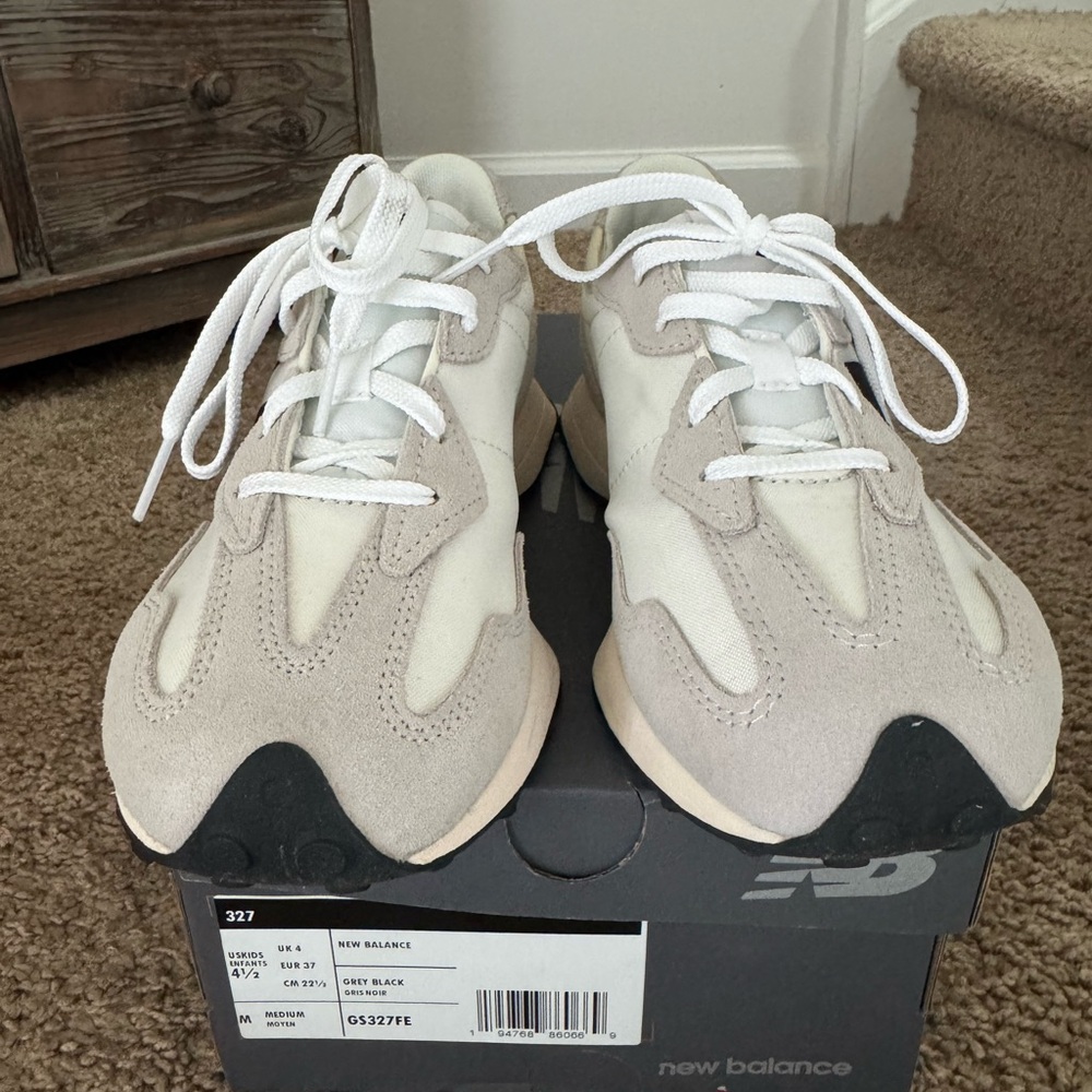 New Balance Cream and White Sneakers